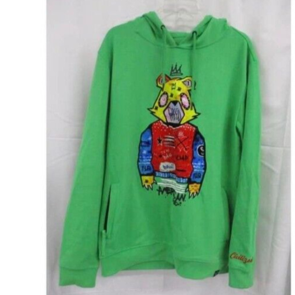 Civilized Brand Jogger Sweat Suit Leisurewear, Green XL BEAR - EUC